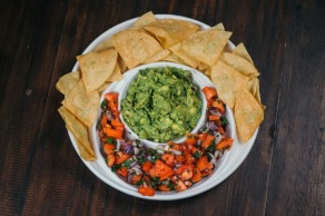 Guac and Pico with Zesty Lime Chips